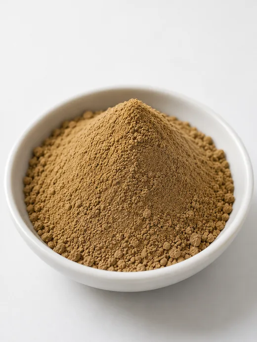Green coffee bean extract powder (Coffea canephora) standardised to 50% chlorogenic acids — light yellowish-brown fine powder, SV Botanica India