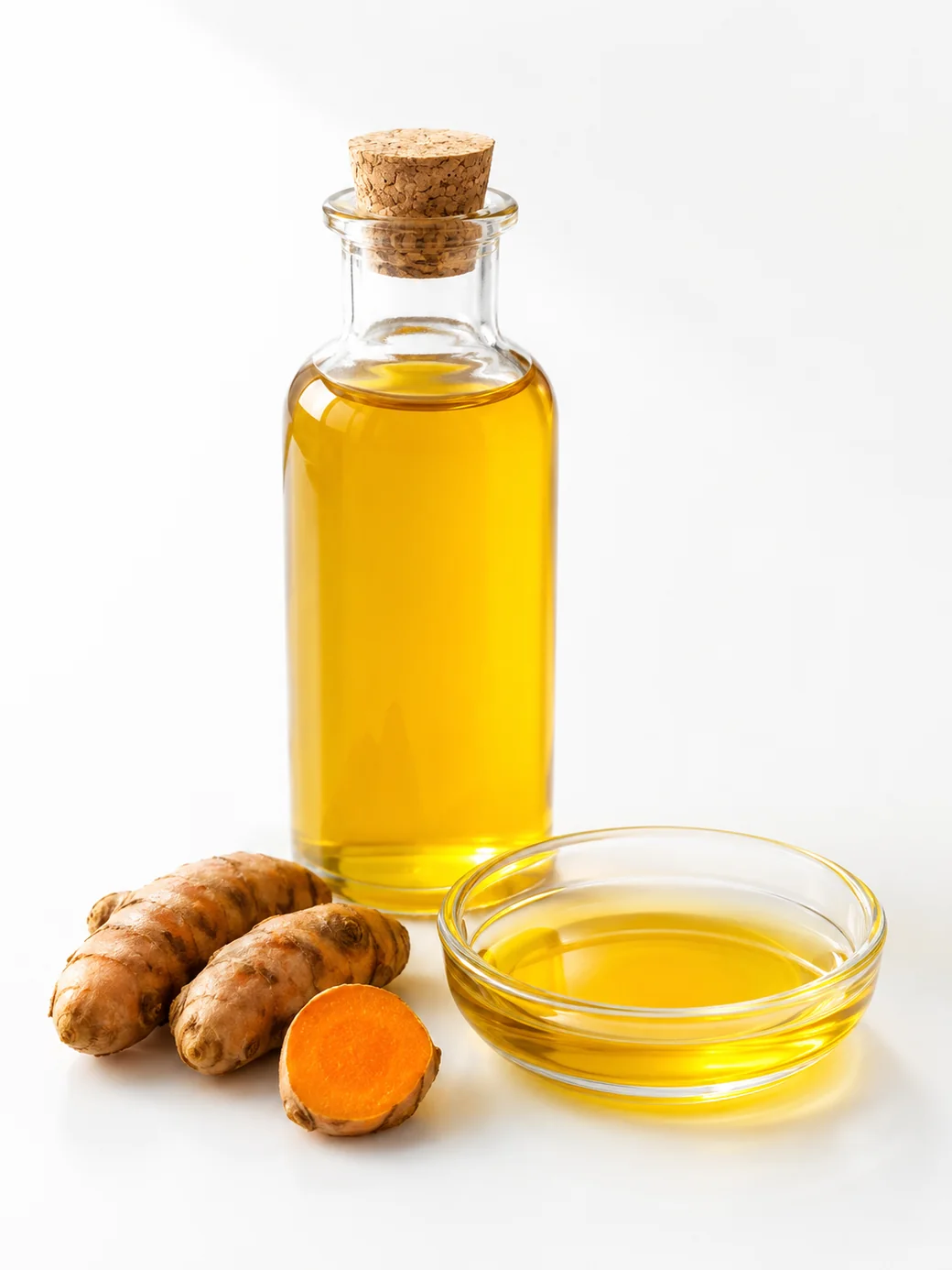 Turmeric essential oil (Curcuma longa) standardised to total turmerones 50% by GC — golden yellow rhizome oil, SV Botanica India